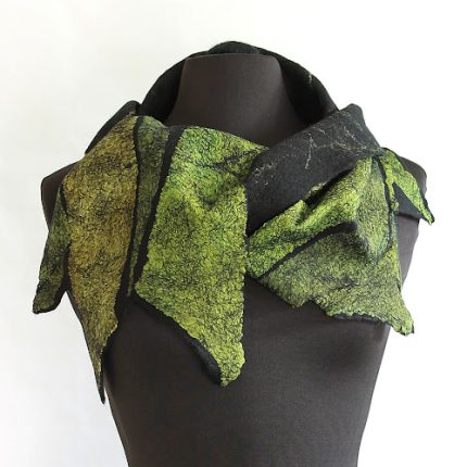 Nunofelt Scarf with Marble Design