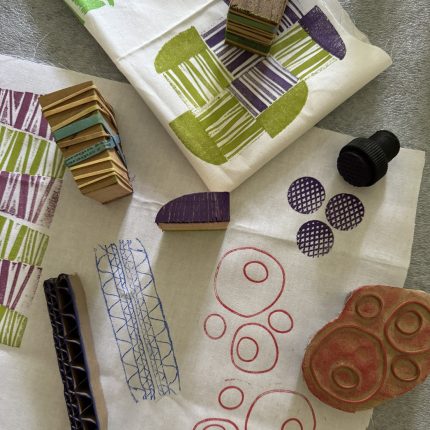 Fabric Printing with Handmade Stamps